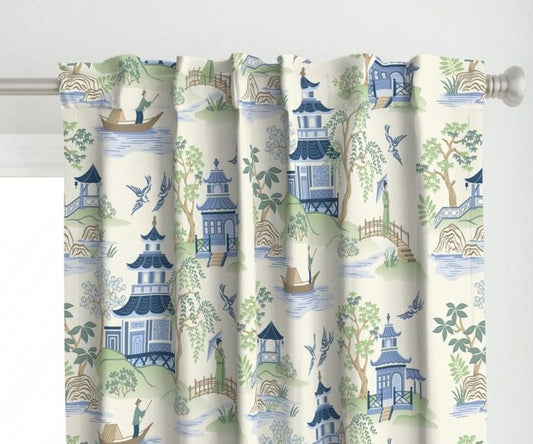 Back tab top curtains