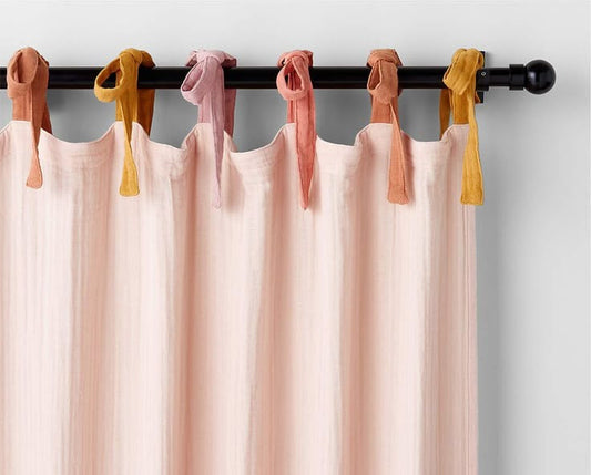 Tie top curtains
