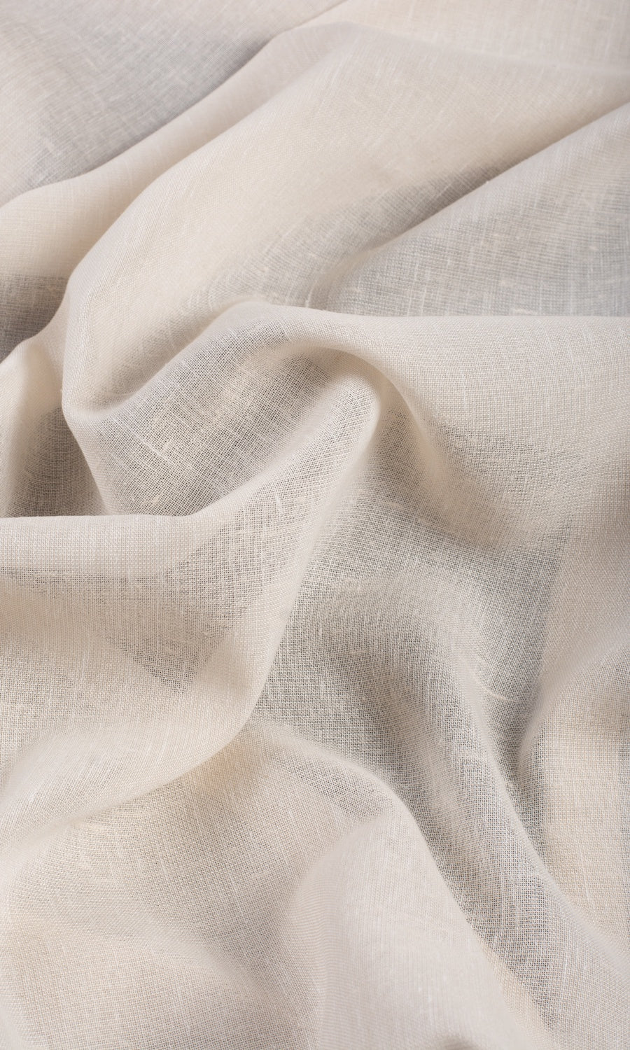 Plain Sheer Custom Curtains (Parchment White)