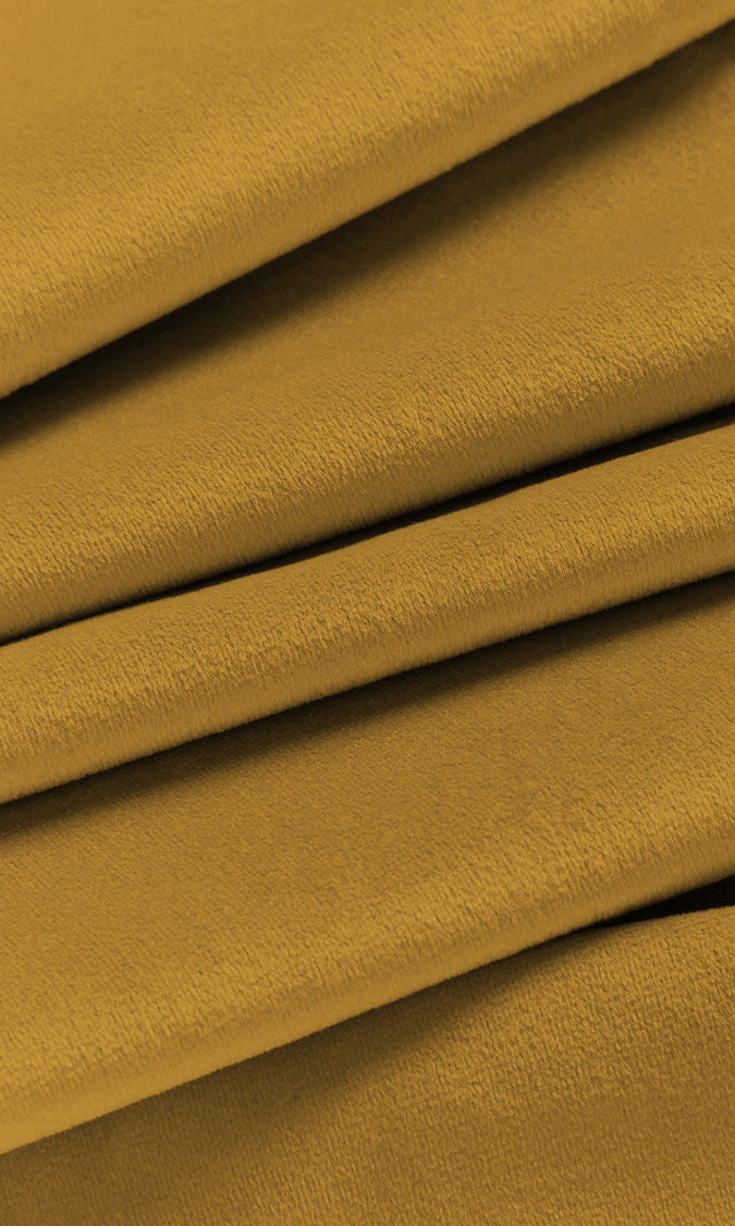 Velvet Window Curtains (Deep Yellow/ Mustard)