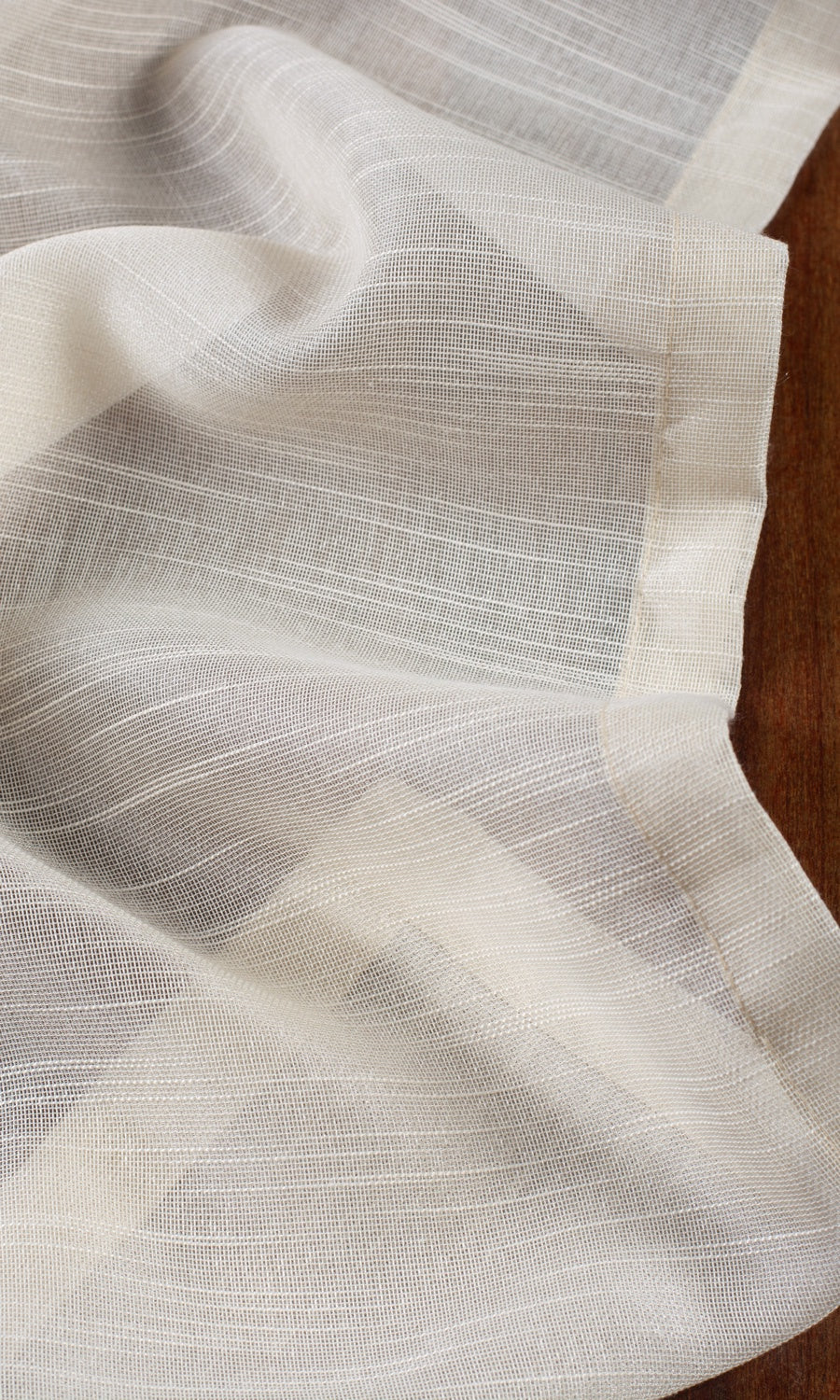 Textured Sheer Any Size Style Curtains (Pale Beige/ Warm Ivory)