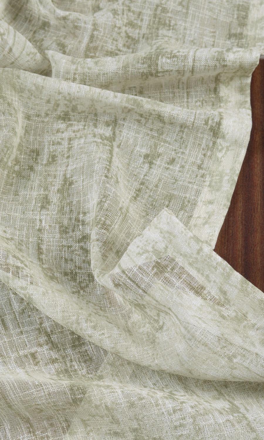Textured Sheer Drapery for Living, Bedroom, Kitchen, Bathroom (Green)