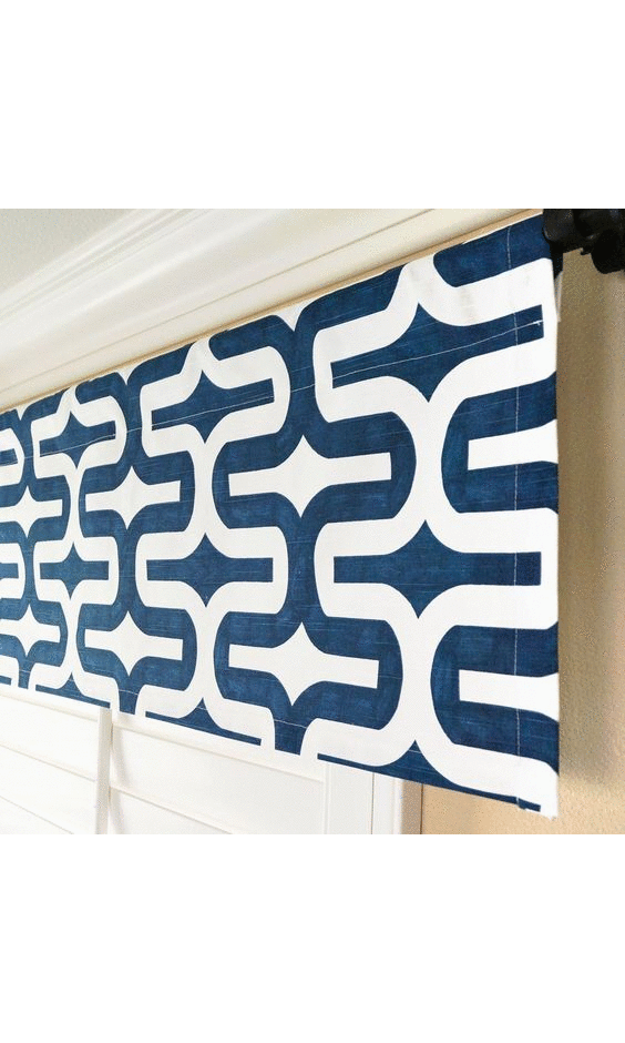 Pole Mounted Modern Flat Panel Window Valance