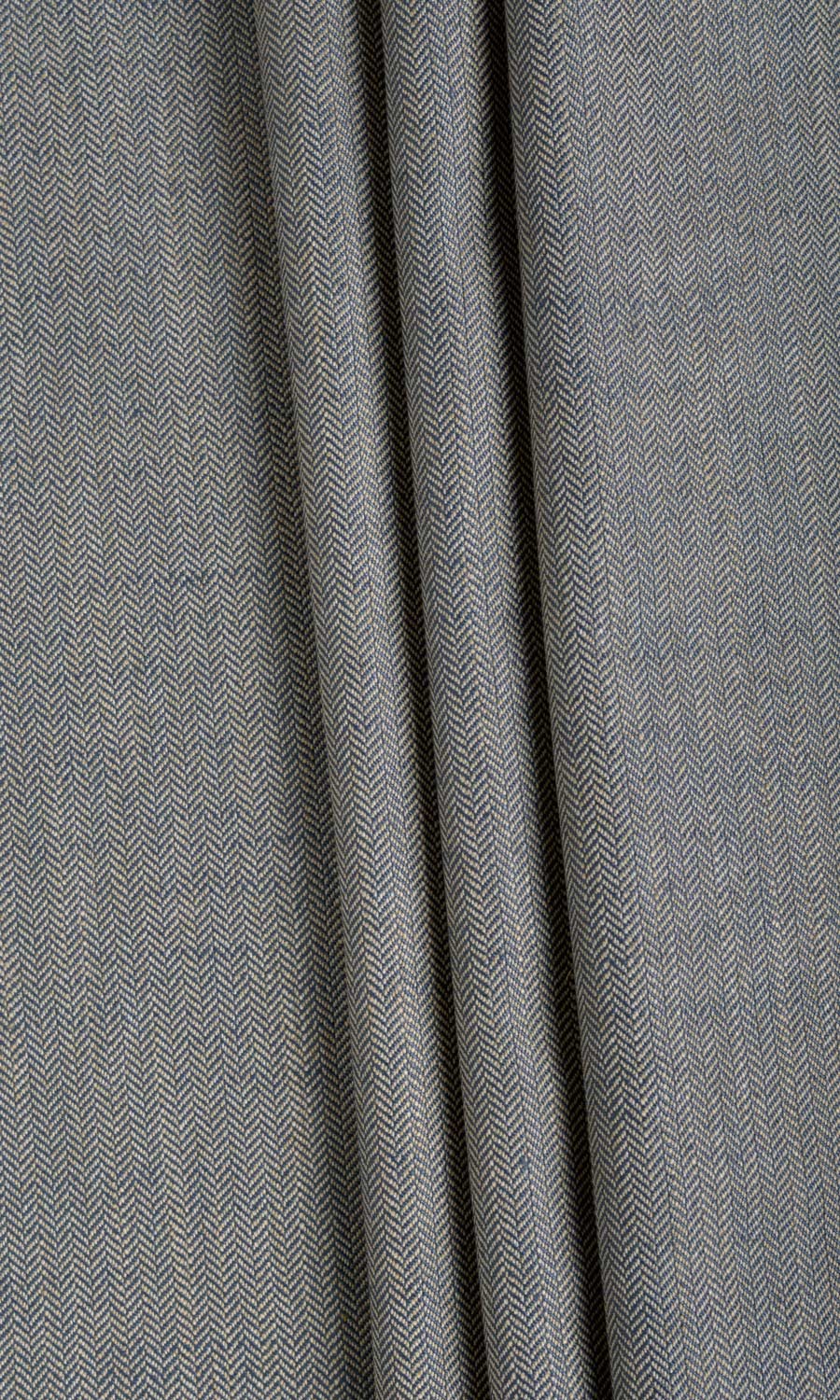 Herringbone Curtains / Drapes / Window Drapery Panels (Navy Blue/ Brown/ Grey)