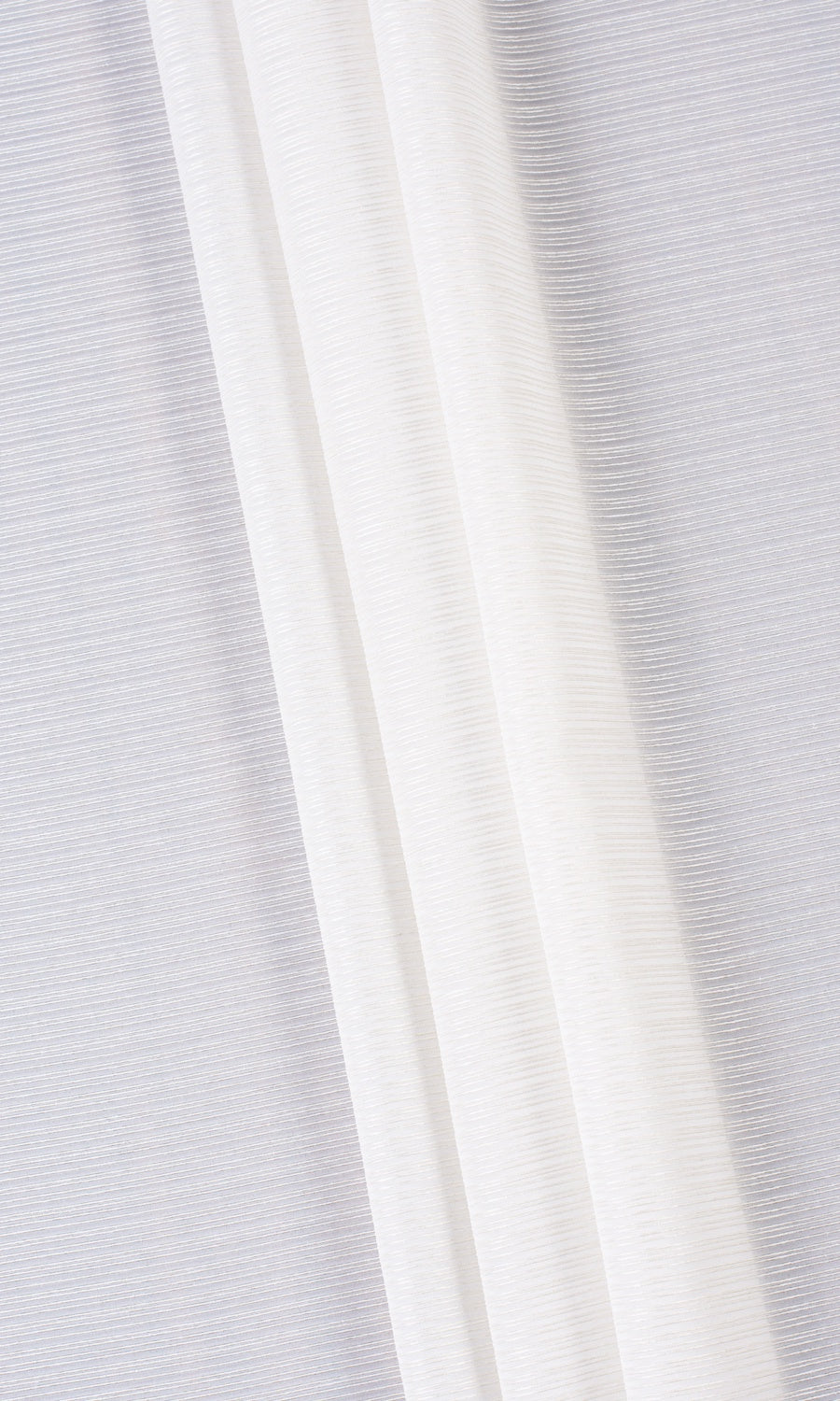 Striped Sheer Pinch Pleat, Rod Pocket, Eyelet Curtains (Pearl White)
