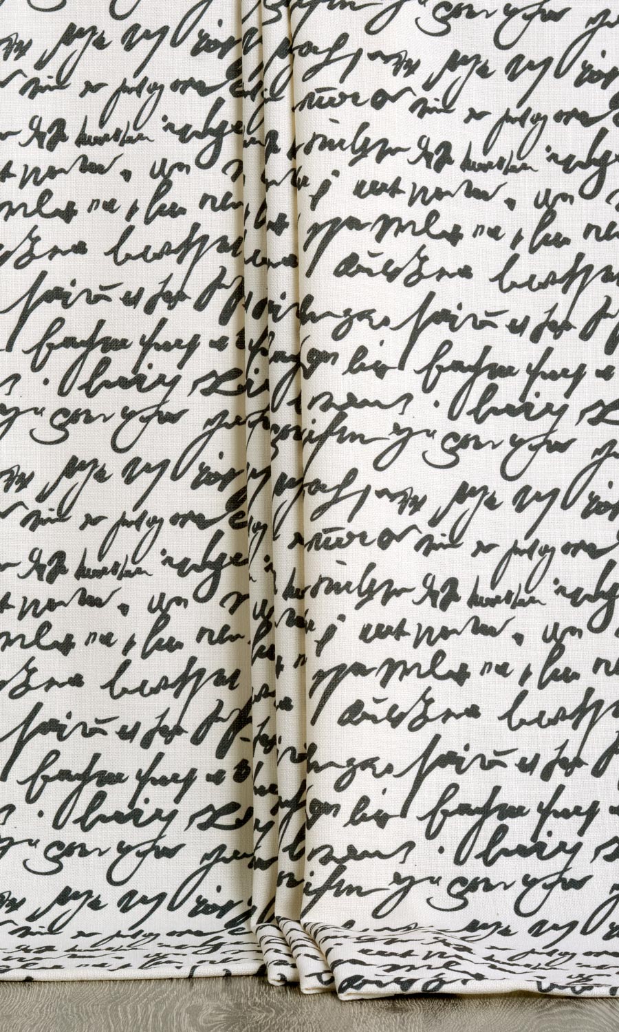 Script Print Shades (Paper White/ Ink Black) for Living, Bedroom, Kitchen, Bathroom