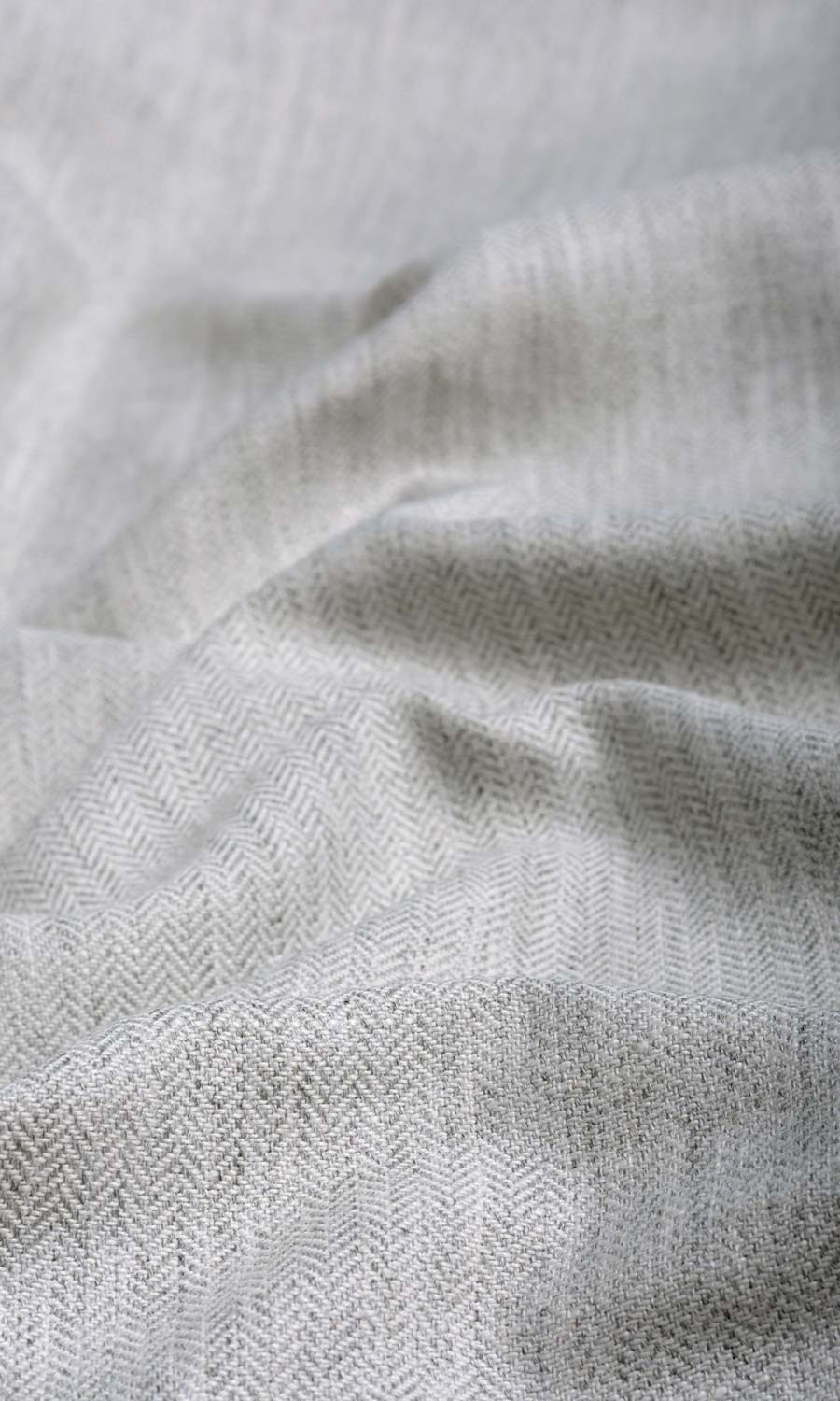 Herringbone Textured Window Curtains for Living, Bedroom, Kitchen, Bathroom (Smoke White)