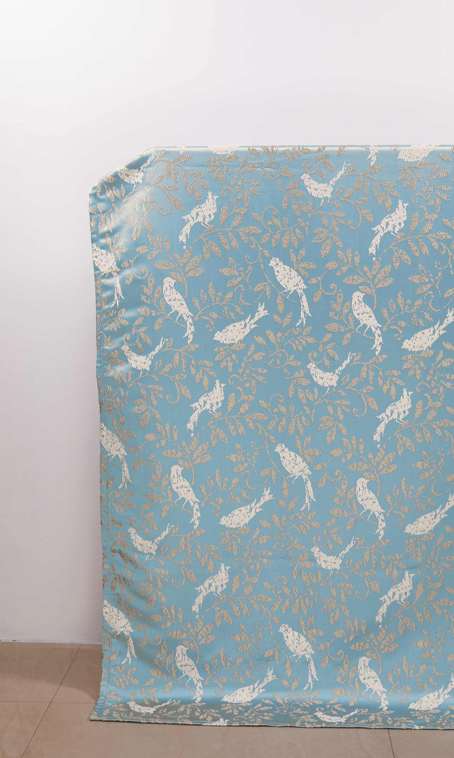 French Country  Curtain Panels for Living, Bedroom, Kitchen, Bathroom (Blue)