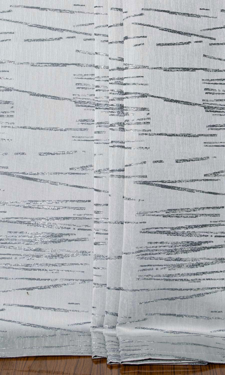 Abstract Patterned Pinch Pleat, Rod Pocket, Eyelet Curtains (Steel Grey)
