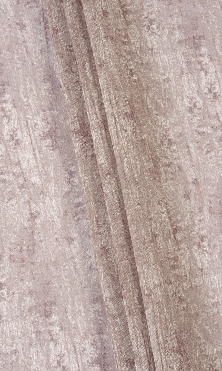 Textured Sheer Window Curtains (Brown) Extra Long Short Wide