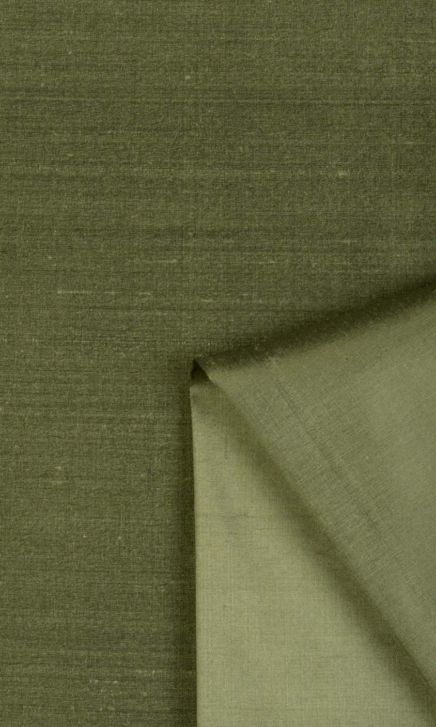 Shantung Silk Curtains / Drapes / Window Drapery Panels (Olive Green)