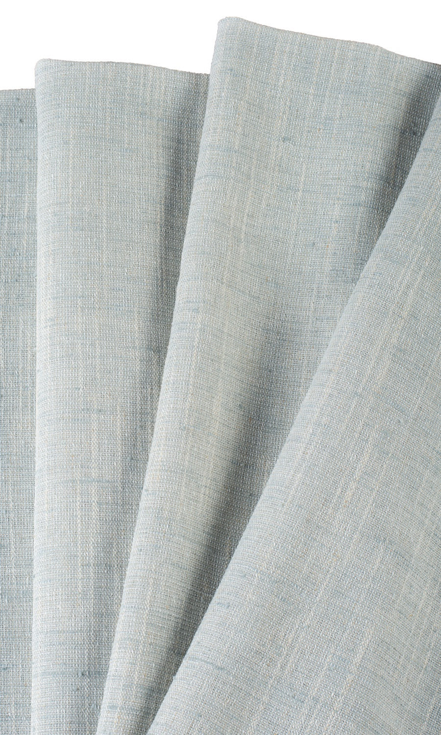 Semi-Sheer Linen Texture Curtain Panels for Living, Bedroom, Kitchen, Bathroom (Aqua Blue)