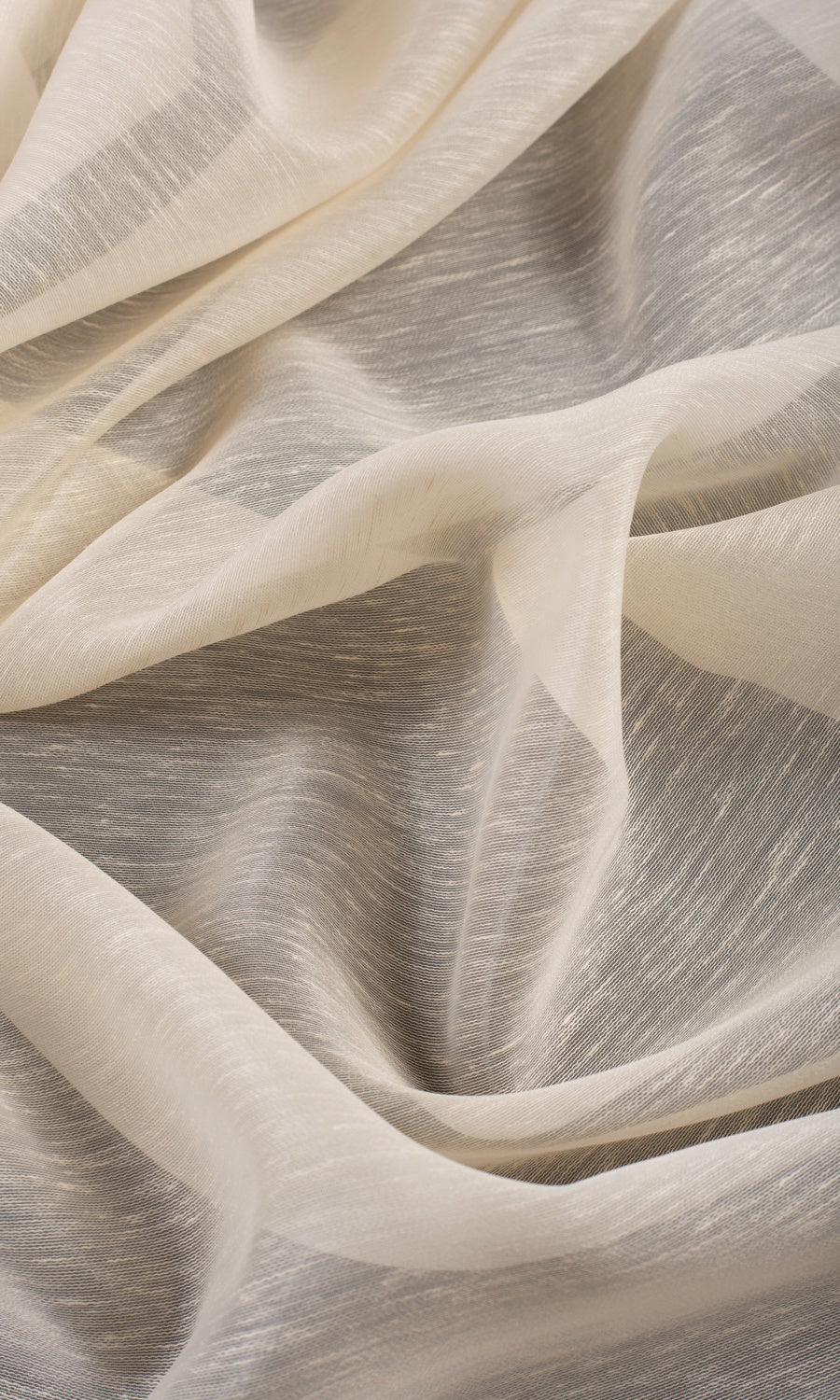 Plain Sheer Curtain Panels for Living, Bedroom, Kitchen, Bathroom (Warm Ivory)