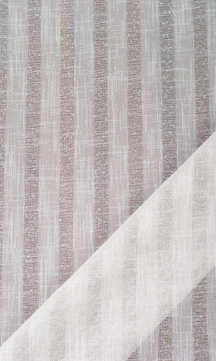 Striped Sheer Any Size Style Curtains (White/ Cream)