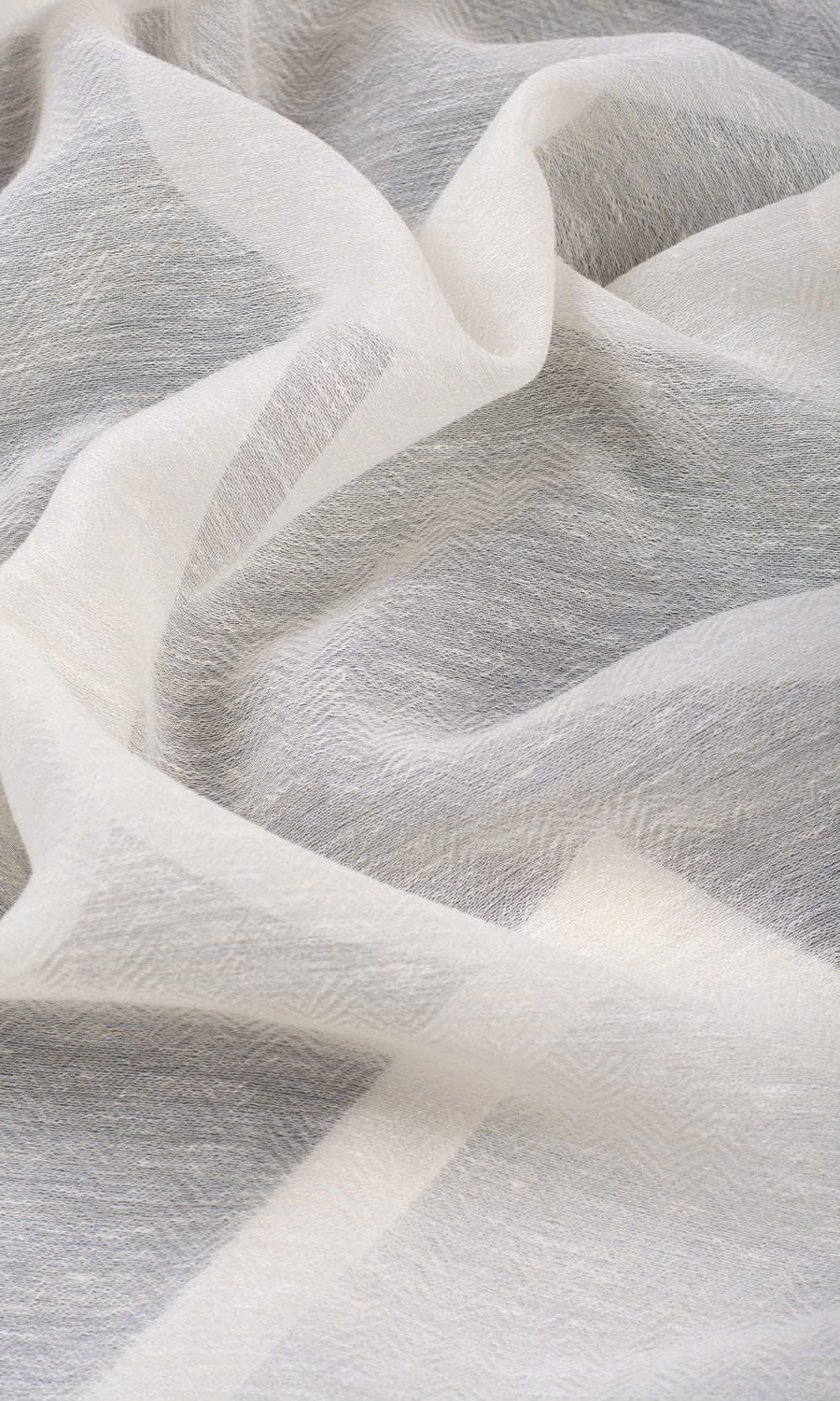 Textured Sheer Curtain Panels (Warm White)