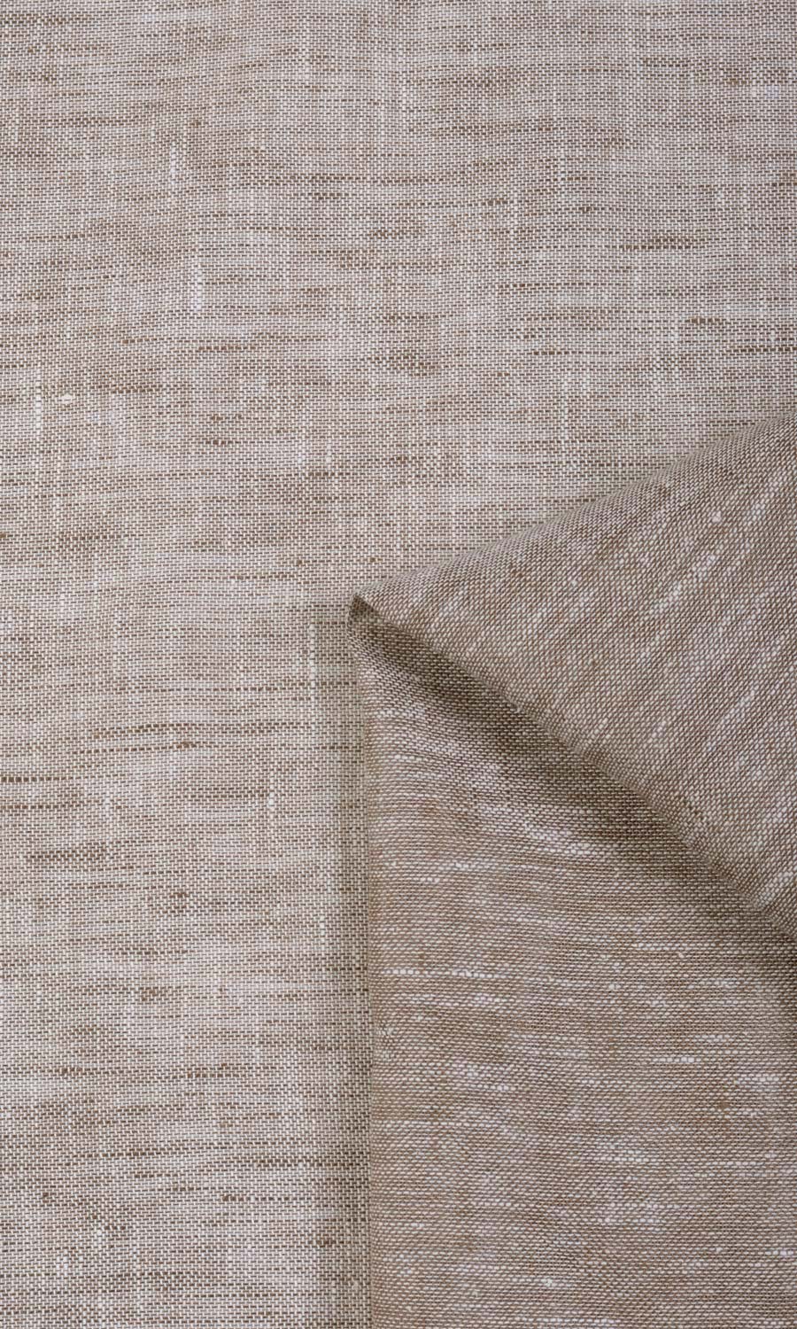 Linen Sheer Pinch Pleat, Rod Pocket, Eyelet Curtains (Brown)