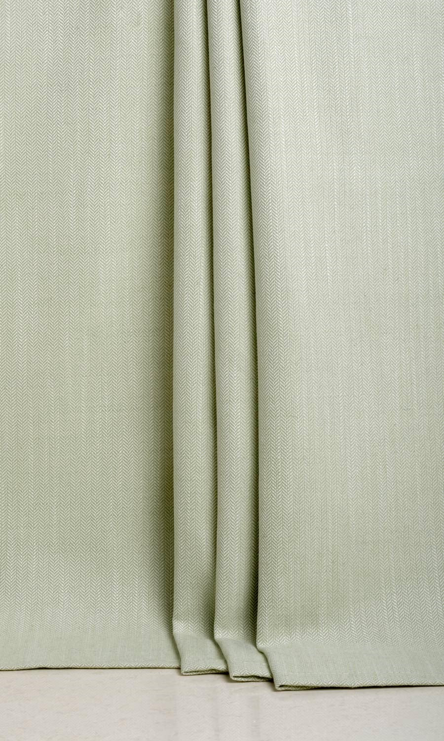 Herringbone Textured Pinch Pleat, Rod Pocket, Eyelet Curtains (Mint Green)