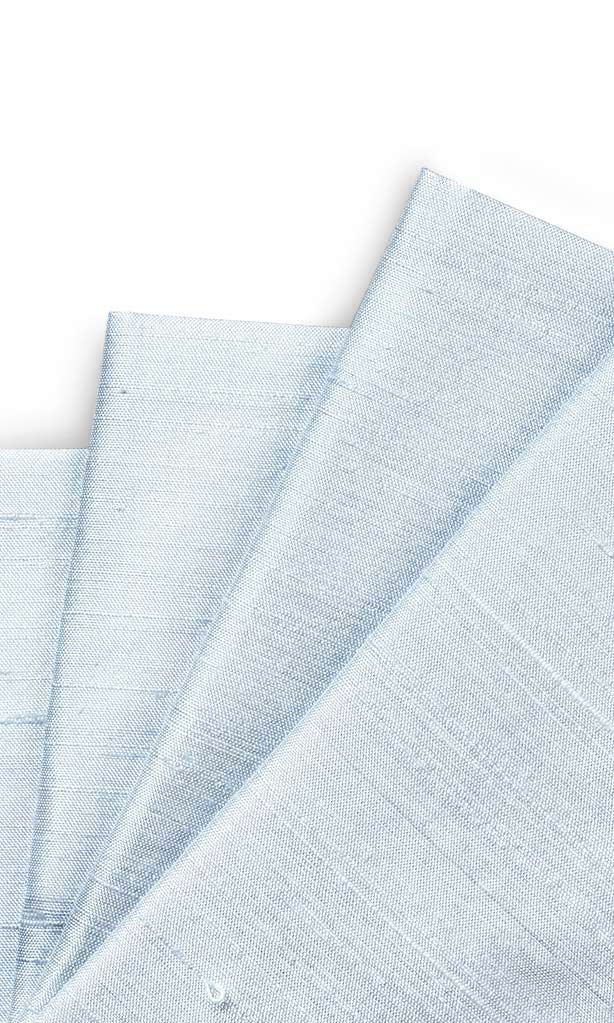 Pure Silk Curtain Panels for Living, Bedroom, Kitchen, Bathroom (Ice Blue)