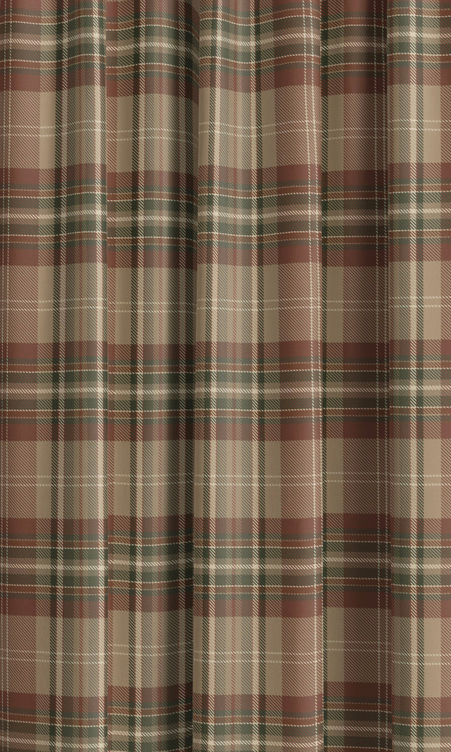 Tweed Plaid Velvet Drapes (Black/ Tan/ Brick Red) Extra Long Short Wide