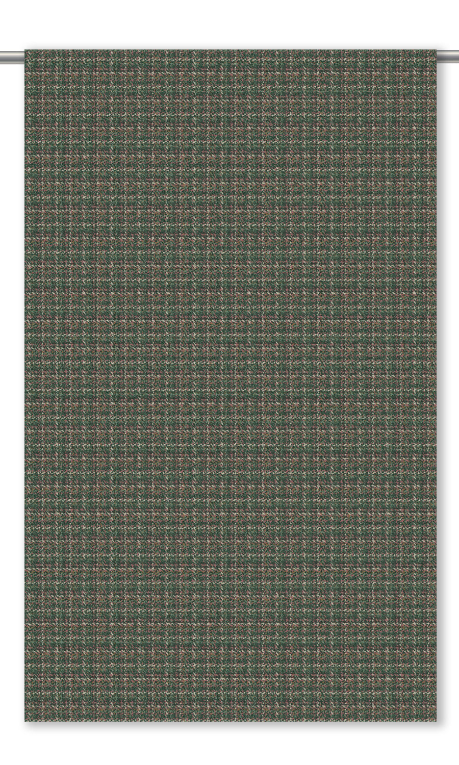Textured Velvet Curtain Panels for Living, Bedroom, Kitchen, Bathroom (Forest Green/ Gray)