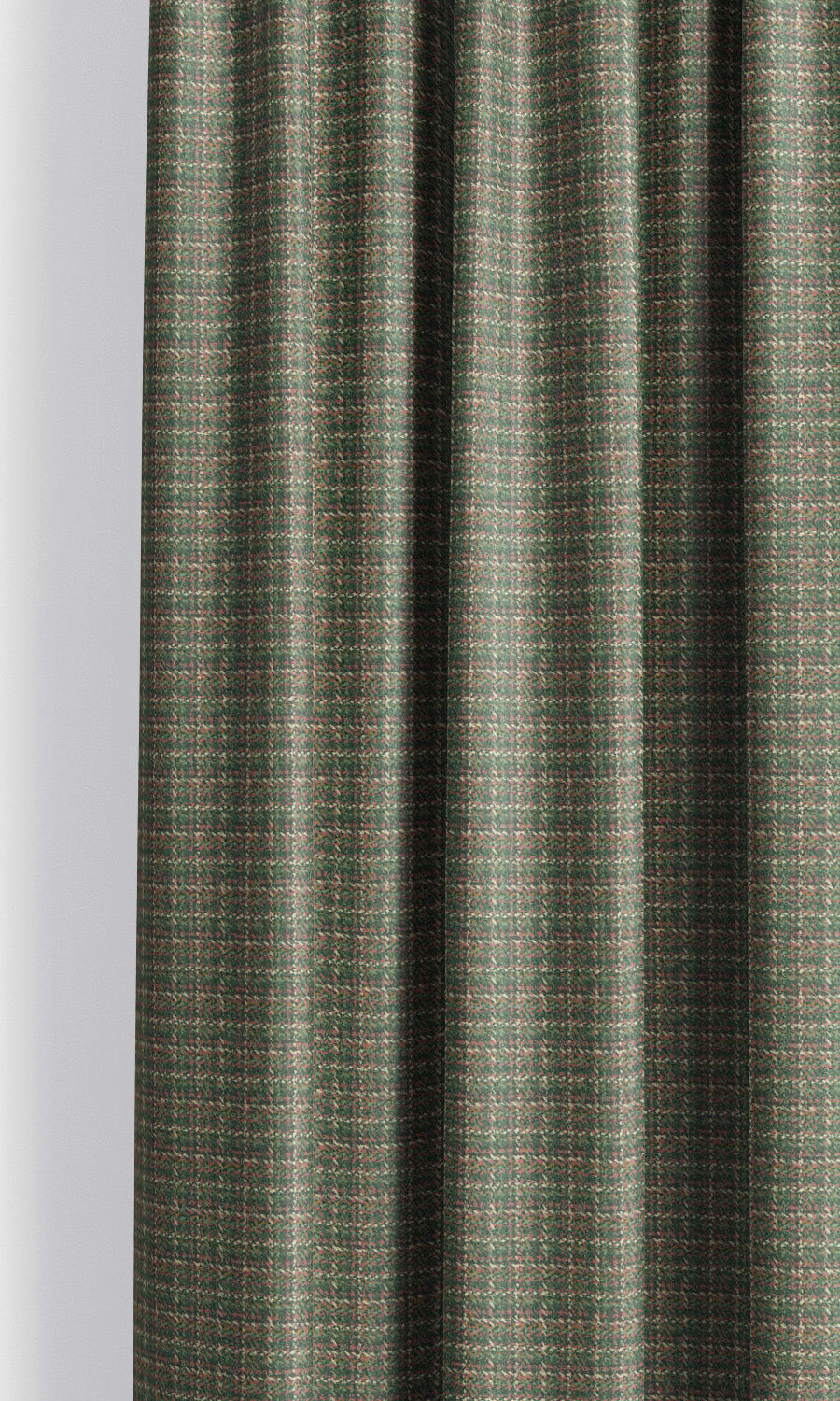 Textured Velvet Curtain Panels (Forest Green/ Gray)