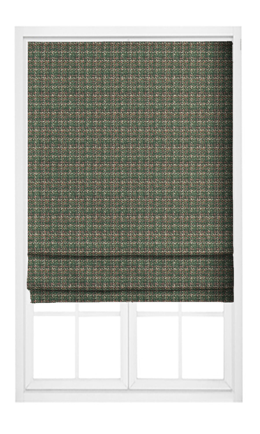 Textured Velvet Pinch Pleat, Rod Pocket, Eyelet Curtains (Forest Green/ Gray)
