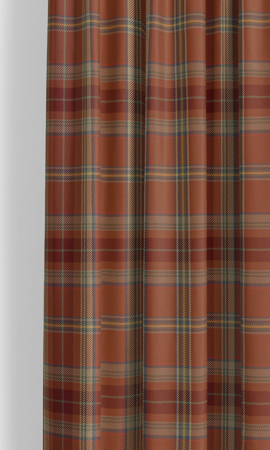 Tweed Plaid Velvet Drapery for Living, Bedroom, Kitchen, Bathroom (Wine Red/ Tawny Brown/ Beige)