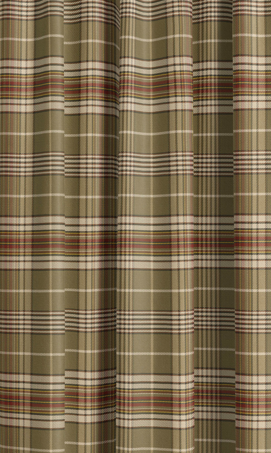 Tweed Plaid Velvet Curtain Panels (Olive Brown/ Beige/ Brick Red) Extra Long Short Wide
