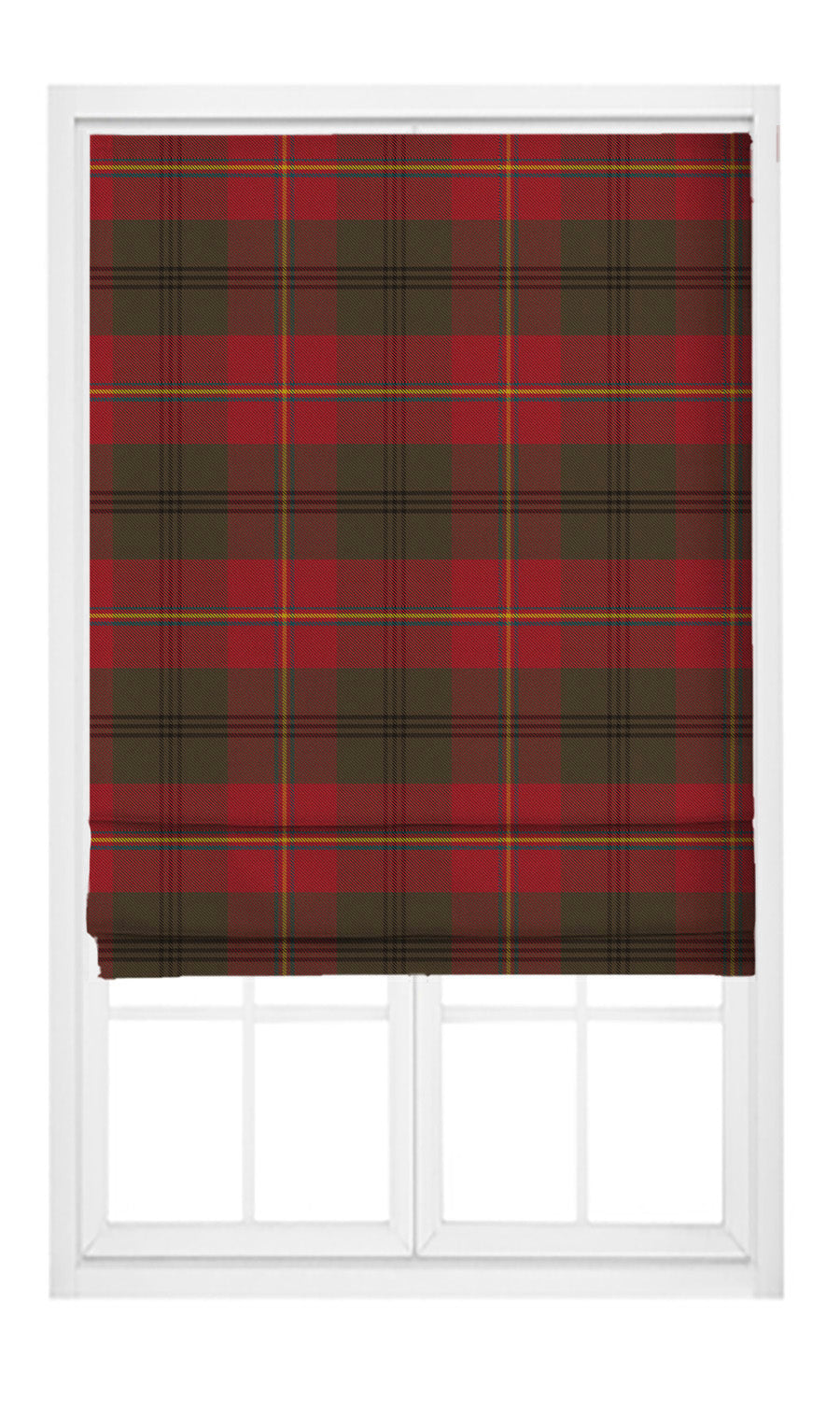 Tweed Plaid Velvet Pinch Pleat, Rod Pocket, Eyelet Curtains (Deep Red/ Green/ Black)