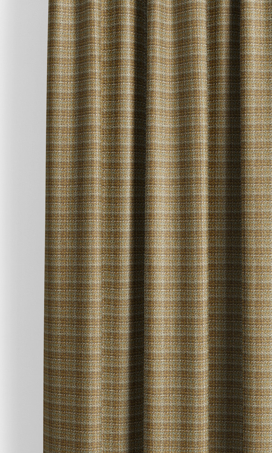 Textured Velvet Curtain Panels (Tortilla Brown/ Moss Green)