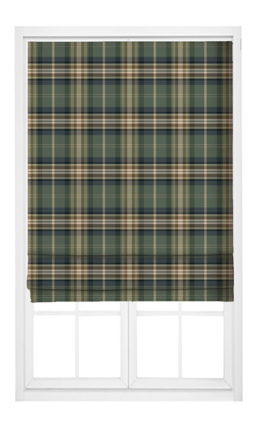 Tweed Plaid Velvet Pinch Pleat, Rod Pocket, Eyelet Curtains (Pale Green/ Charcoal Gray/ Cinnamon Brown)