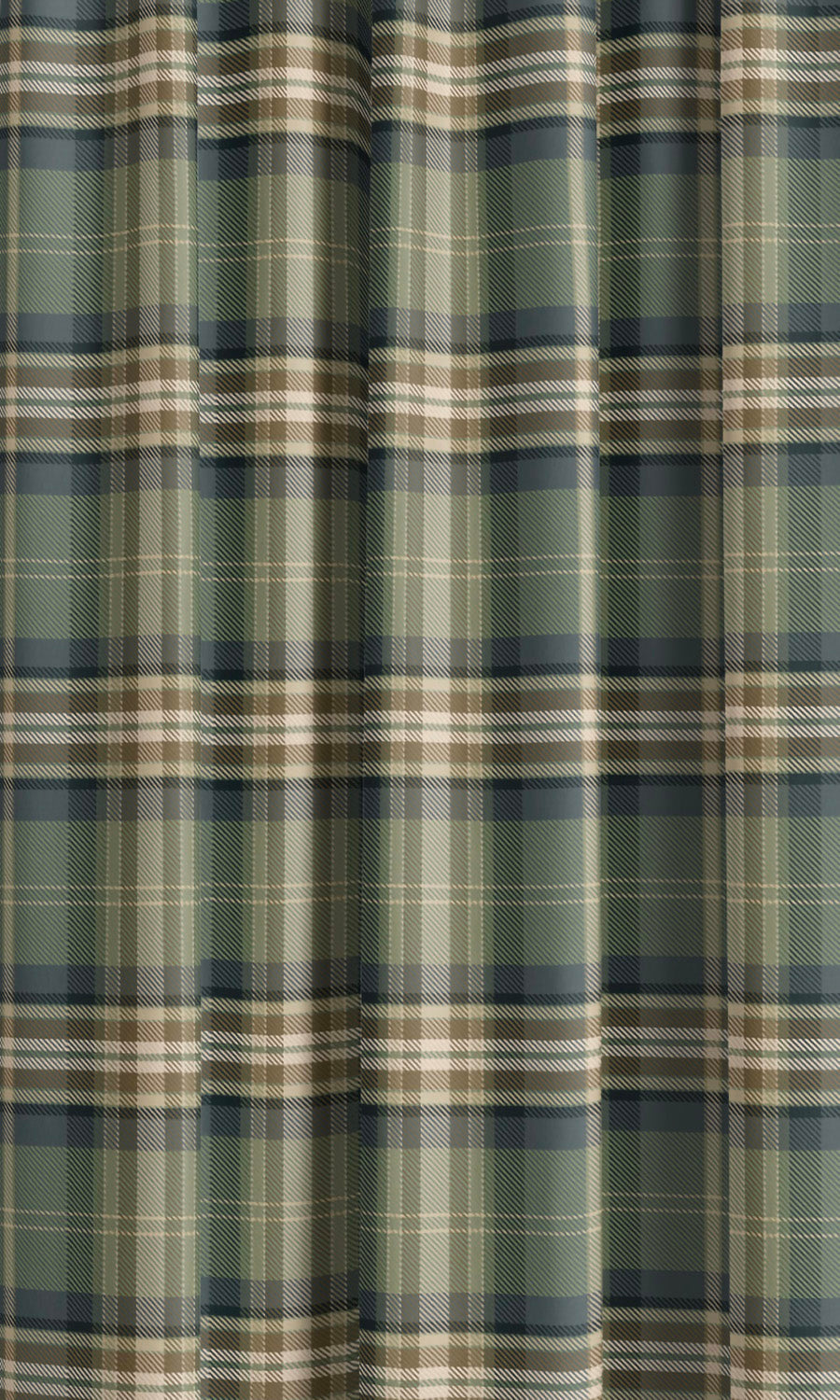Tweed Plaid Velvet Curtain Panels (Pale Green/ Charcoal Gray/ Cinnamon Brown) Extra Long Short Wide