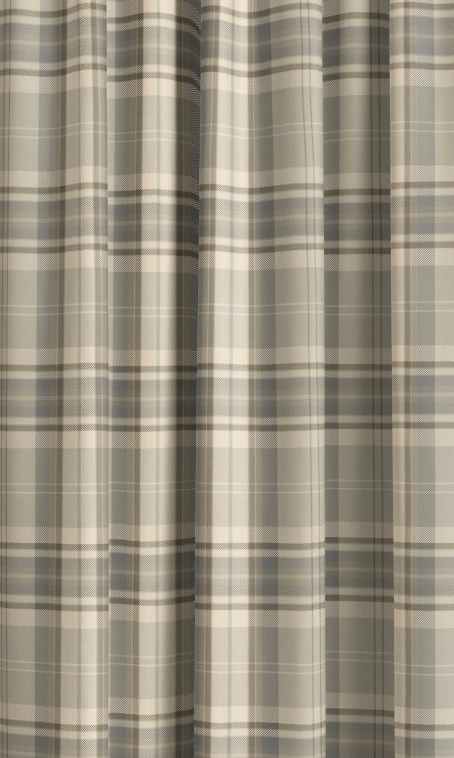 Tweed Plaid Velvet Drapes (Tan/ Cinnamon Brown/ Ash Gray) Extra Long Short Wide