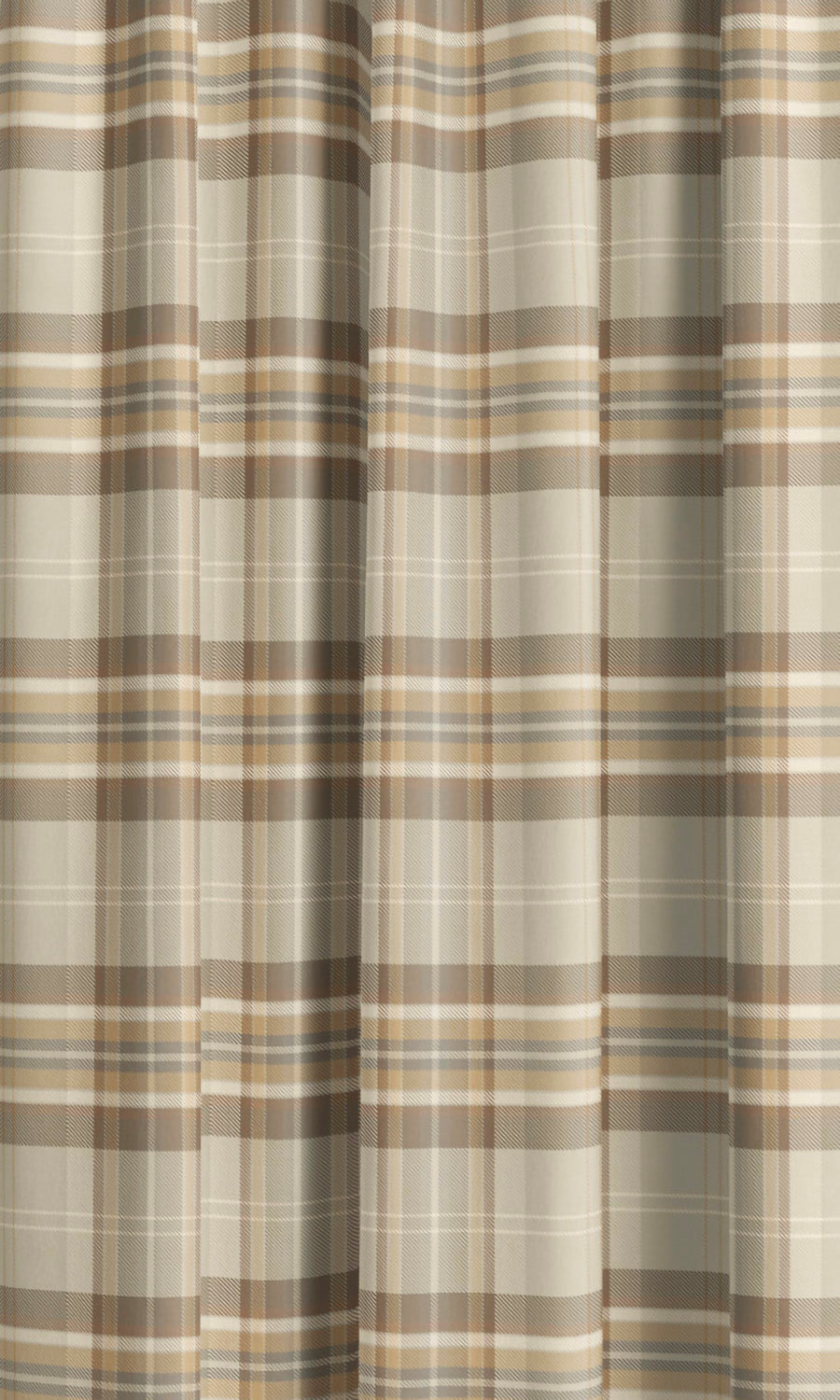 Tweed Plaid Velvet Window Curtains (Tan/ Beige/ Cinnamon Brown) Extra Long Short Wide