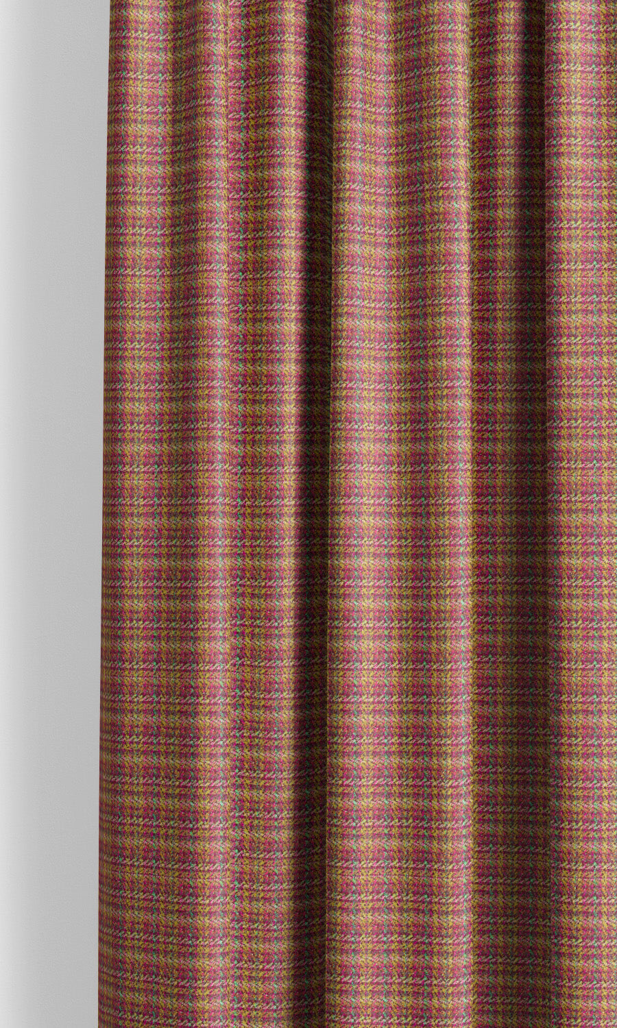 Textured Velvet Drapes (Crimson/ Yellow Ochre)