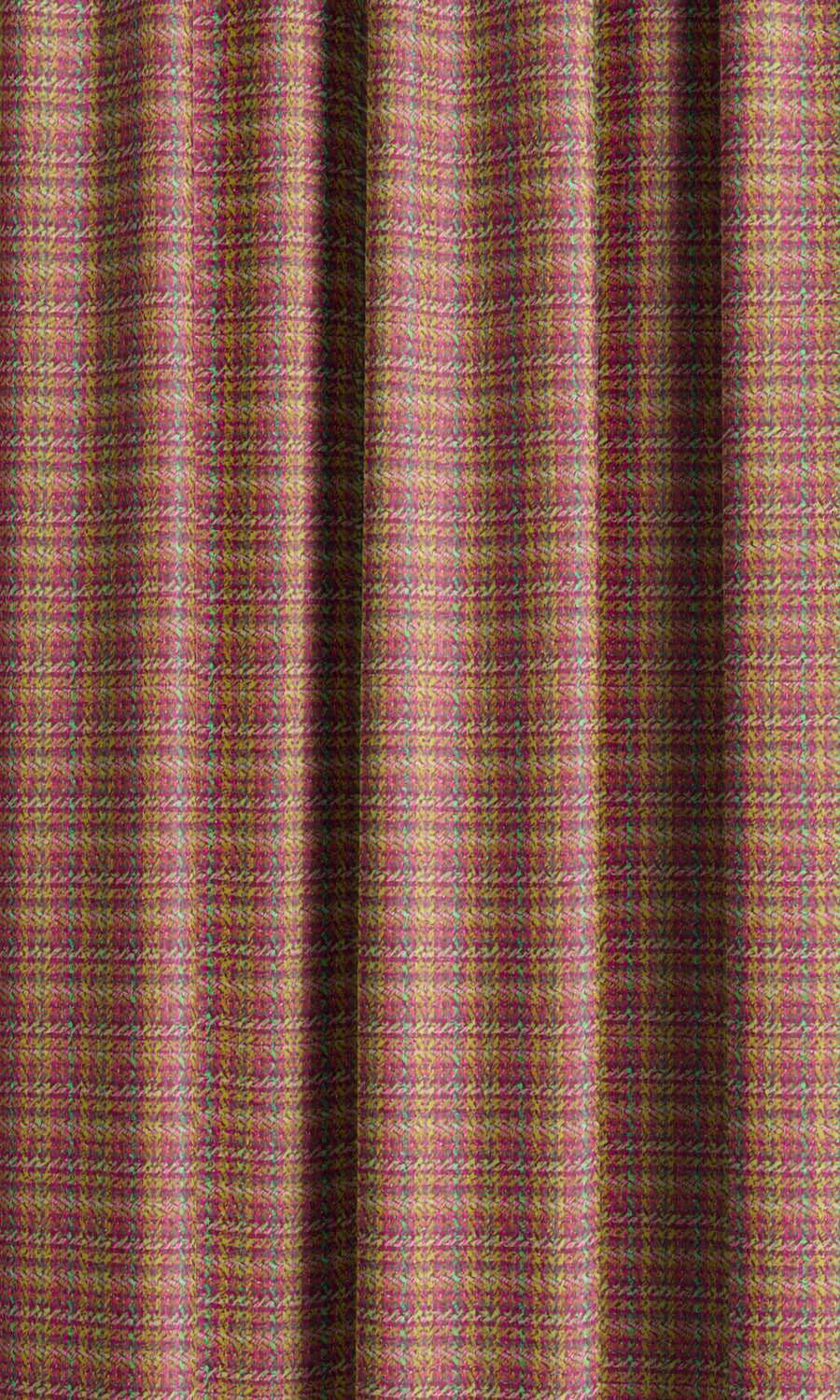Textured Velvet Drapes (Crimson/ Yellow Ochre) Extra Long Short Wide