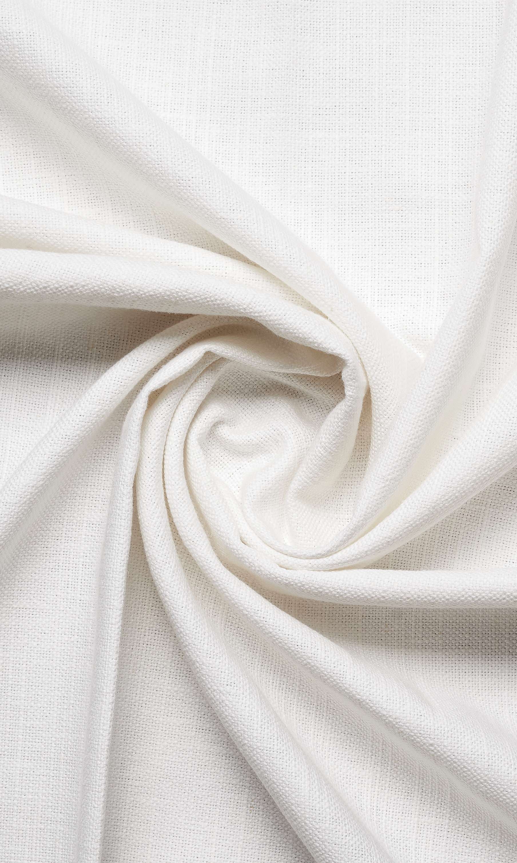 Linen Window Curtains (White)