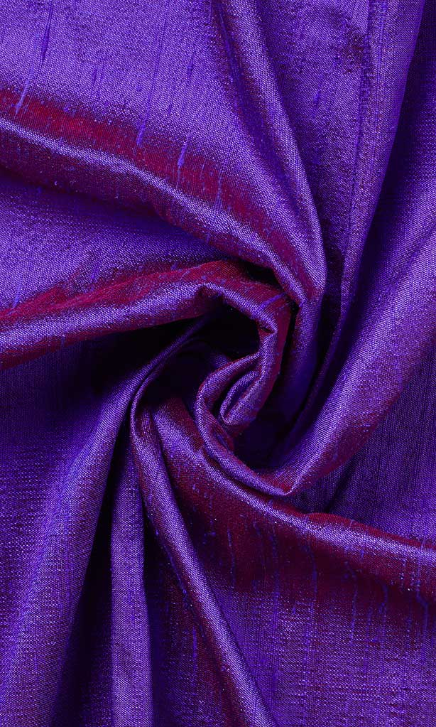 Pure Silk Window Curtains (Purple)