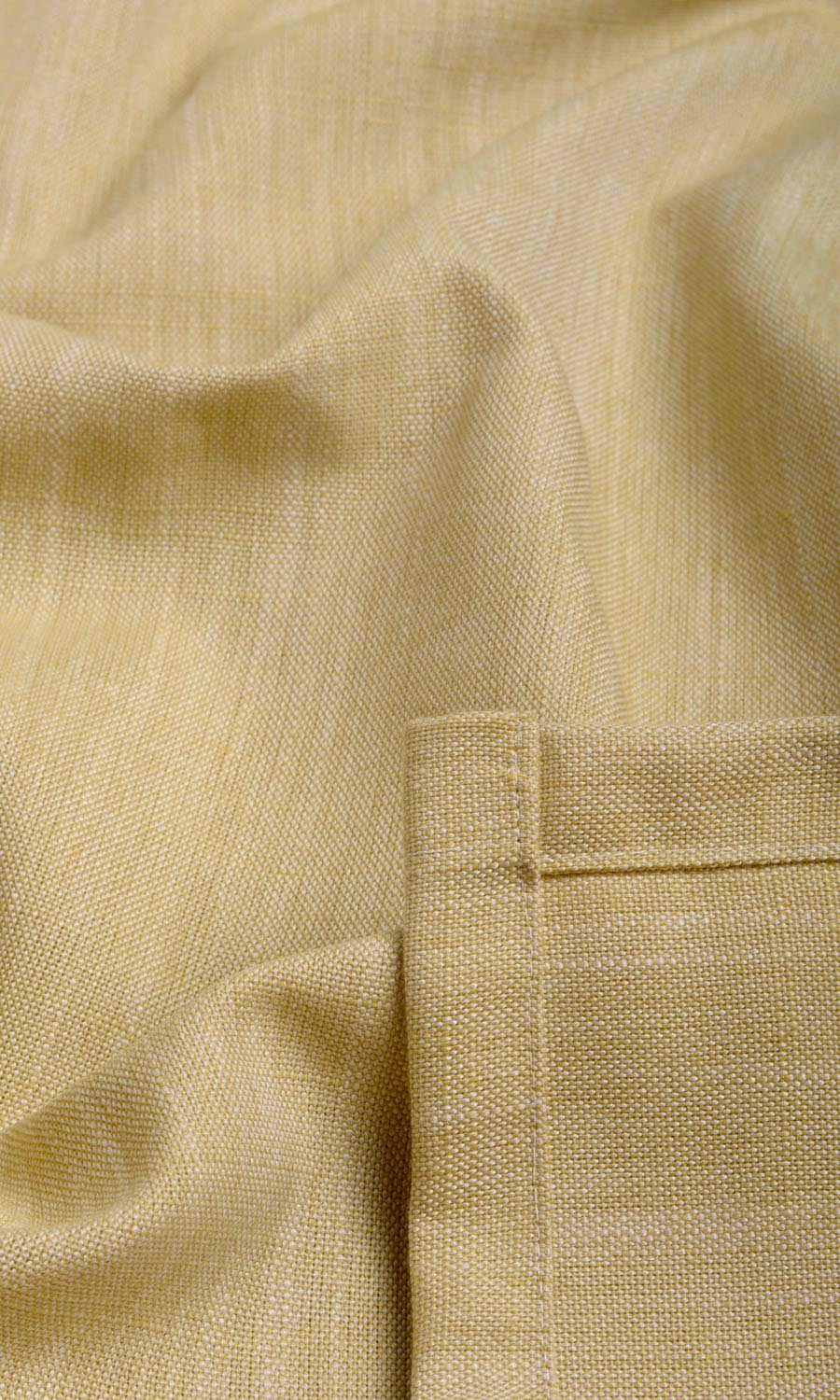 Plain Linen Texture Any Size Style Curtains (Ochre Yellow)