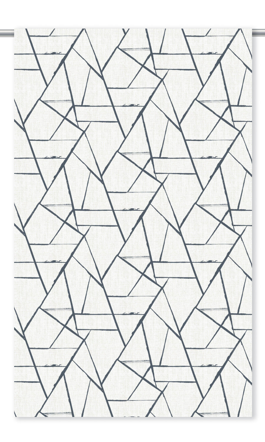 Abstract Print Fabric Blinds (Navy Blue/ White)