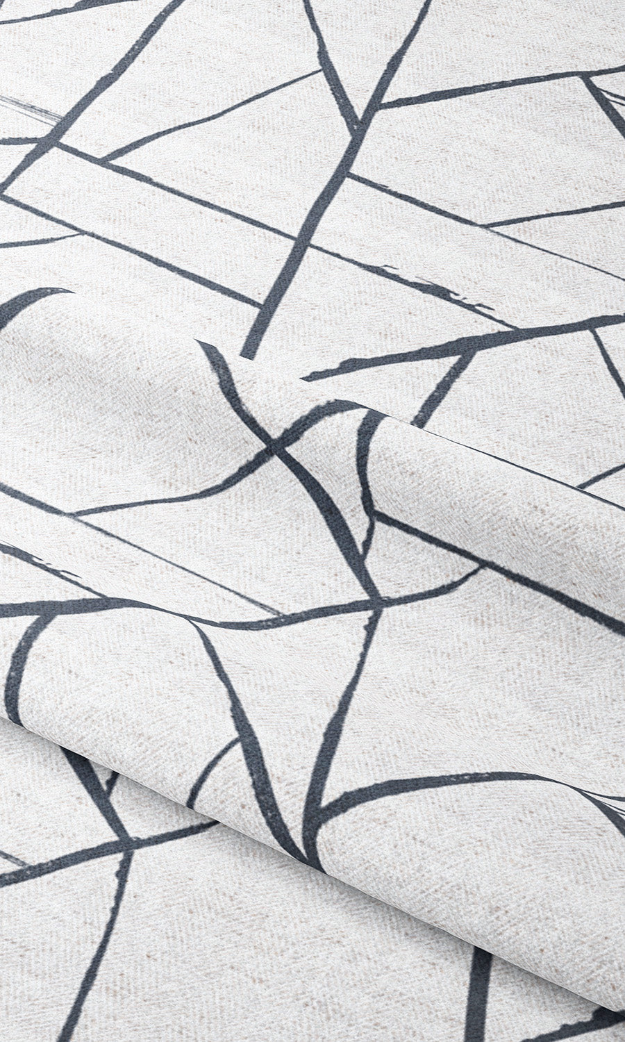 Abstract Print Curtain Panels (Navy Blue/ White) Extra Long Short Wide