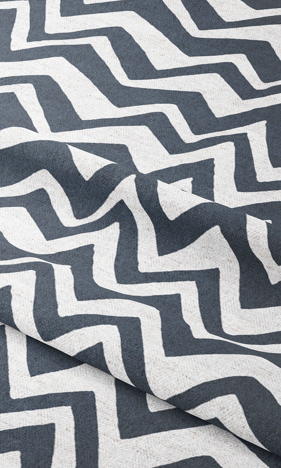 Chevron/ Zig Zag Print Roman Blinds (Navy Blue/ White) Extra Long Short Wide