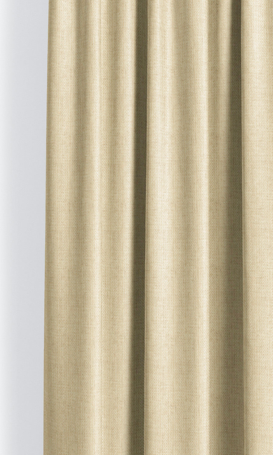 Herringbone Print Pinch Pleat, Rod Pocket, Eyelet Curtains (Golden Beige)