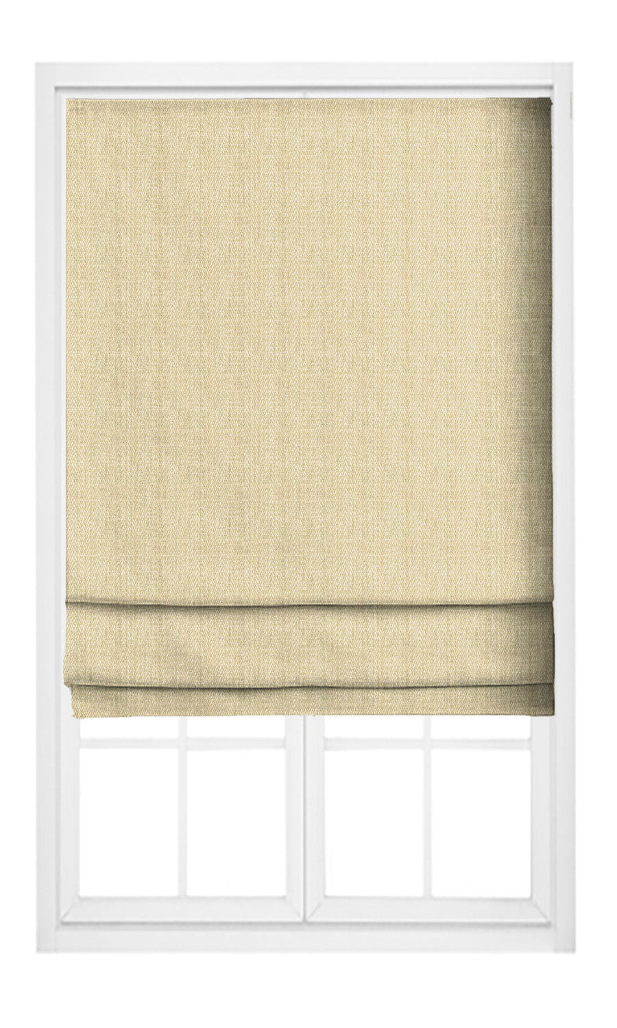 Herringbone Print Drapes (Golden Beige) Extra Long Short Wide