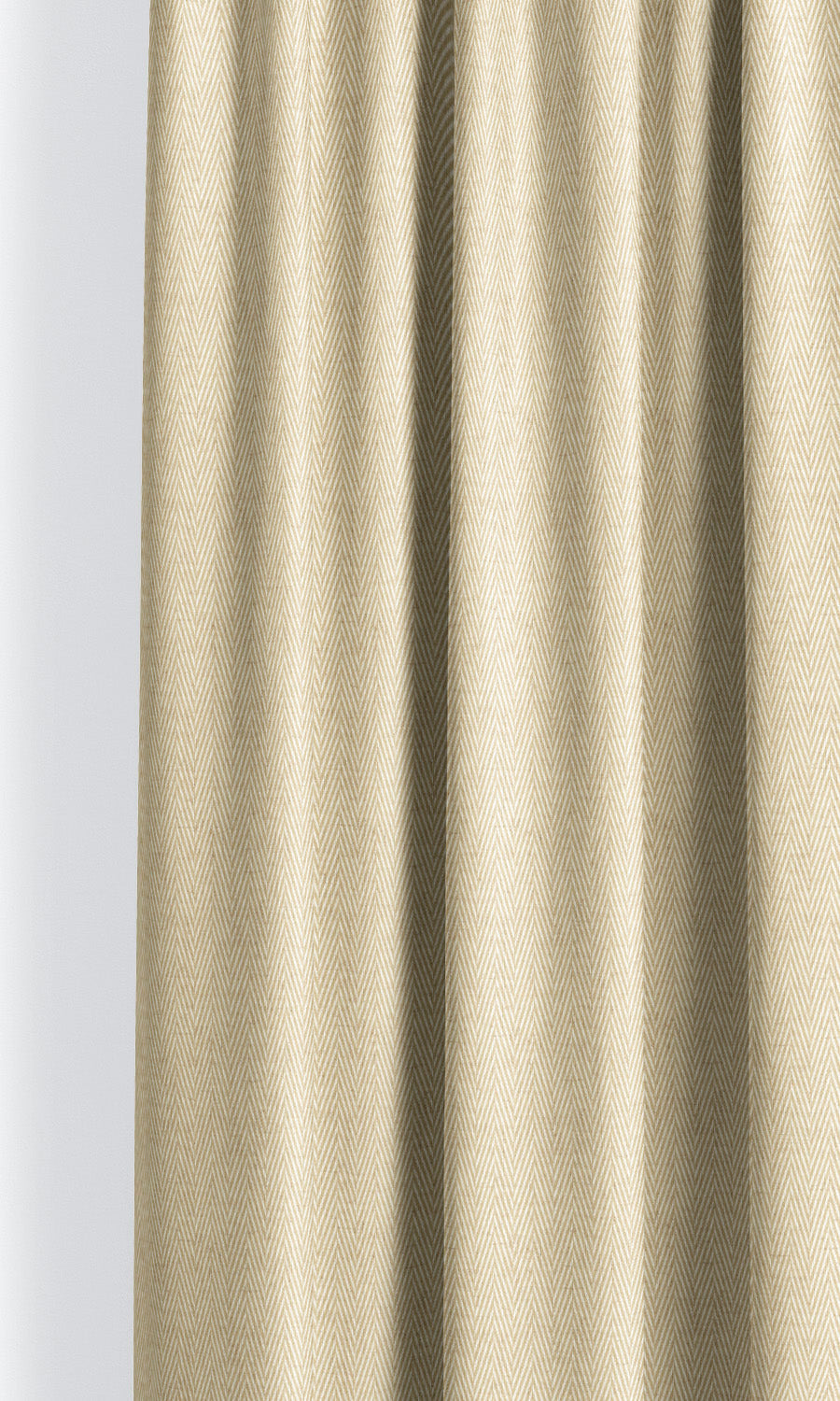 Chevron Print Pinch Pleat, Rod Pocket, Eyelet Curtains (Sandy Beige)