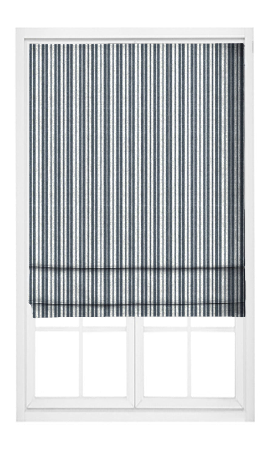 Ticking Stripe Shades (Navy Blue/ White) Extra Long Short Wide