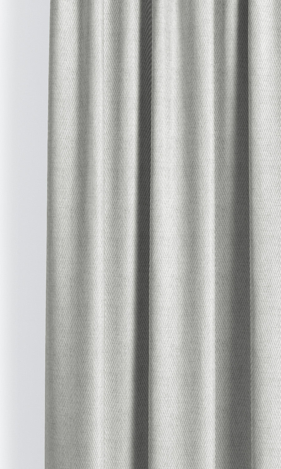 Chevron Print Flat, Plain, Fake, Faux, European Relaxed Roman Shades (Light Gray)