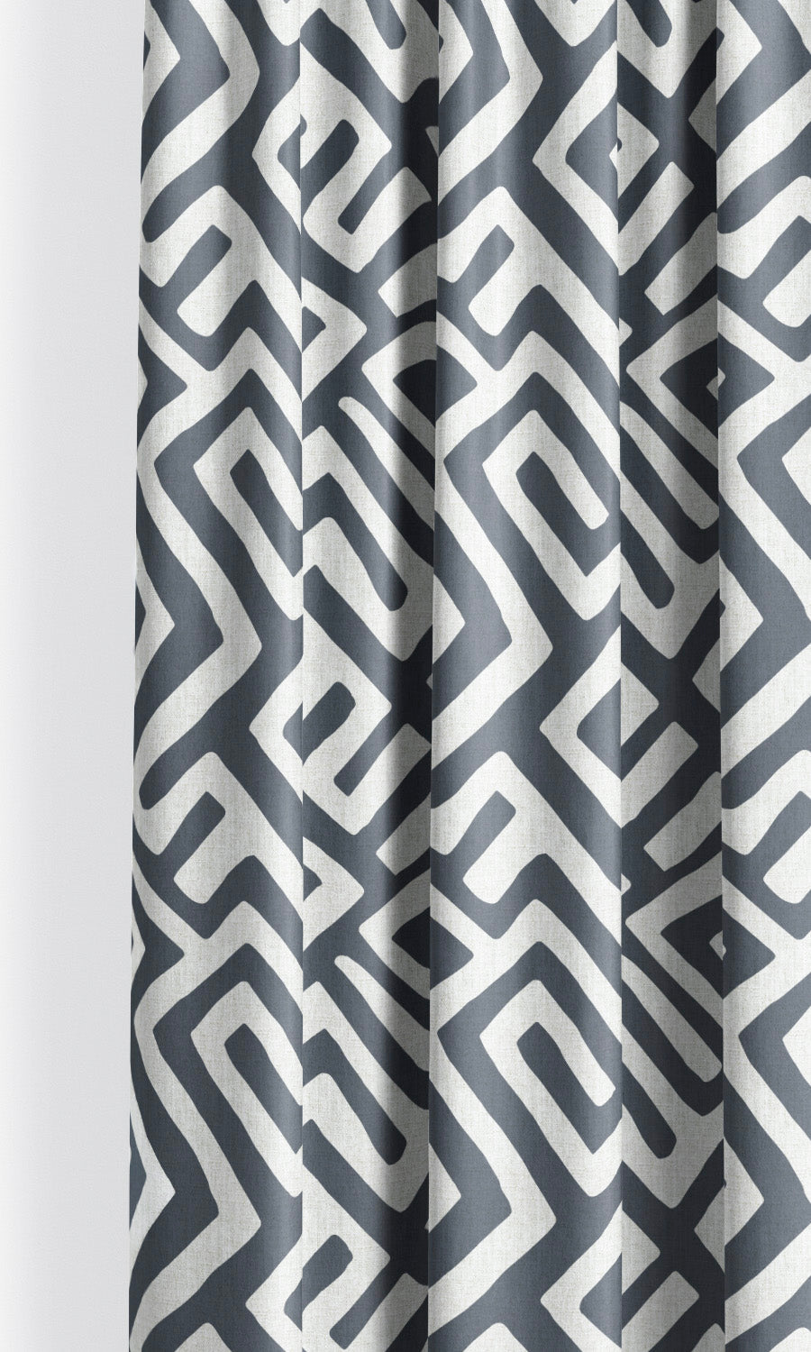 Greek Key Maze Roman Shades (Navy Blue/ White) for Living, Bedroom, Kitchen, Bathroom