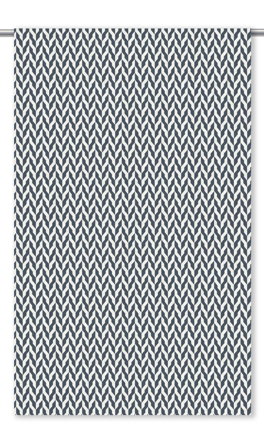 Modern Chevron Roman Shades (Navy Blue/ White)