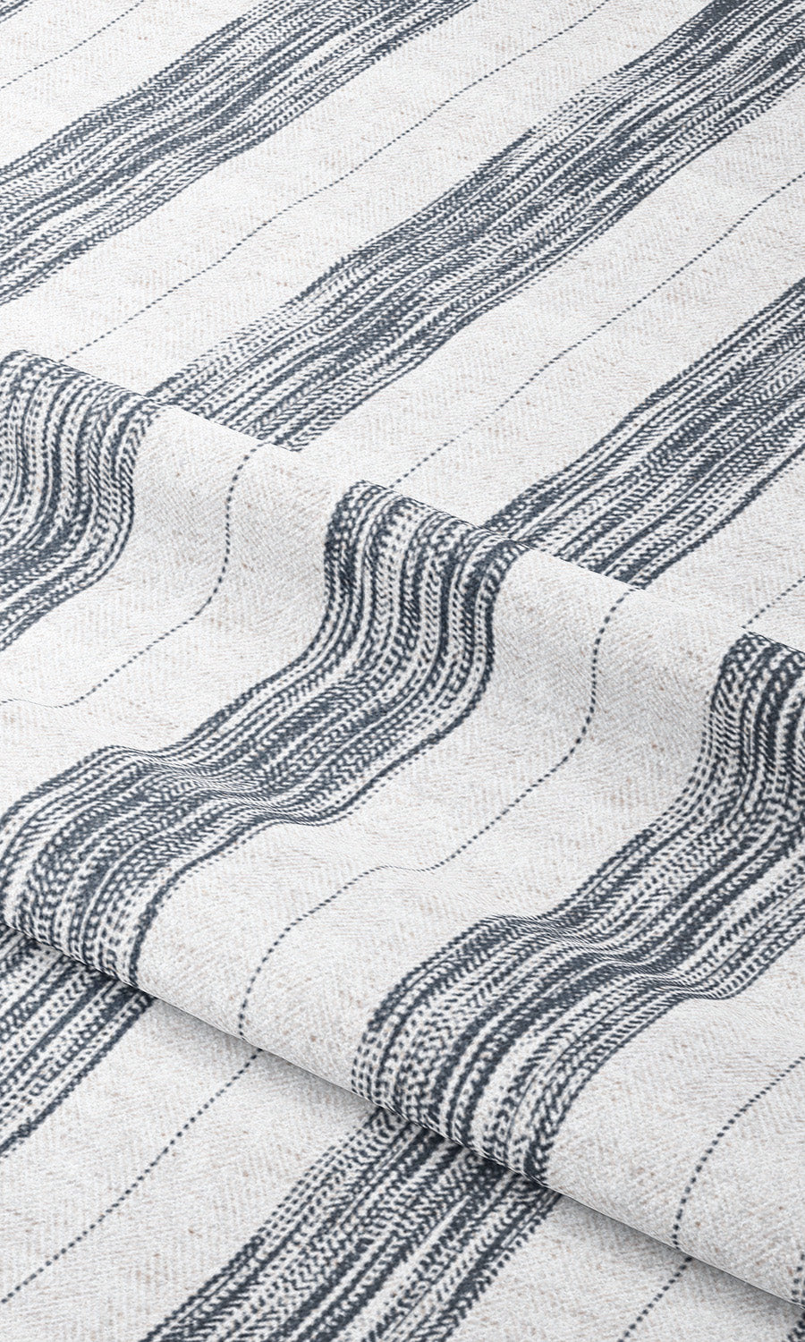Faded-Effect Awning Stripes Roman Shades (Navy Blue/ White) Extra Long Short Wide